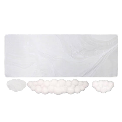 Gaming Desk Mat with Keyboard Wrist Rest Set, 4 in 1 Mouse Pad Set