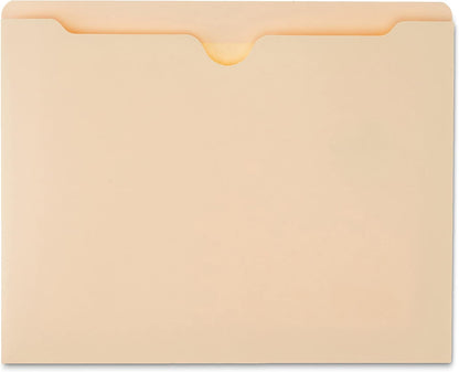 Amazon Basics Reinforced File Jackets, Letter Size, Straight-Cut Tab, 2 Inch Expansion, Manila, 50-Pack