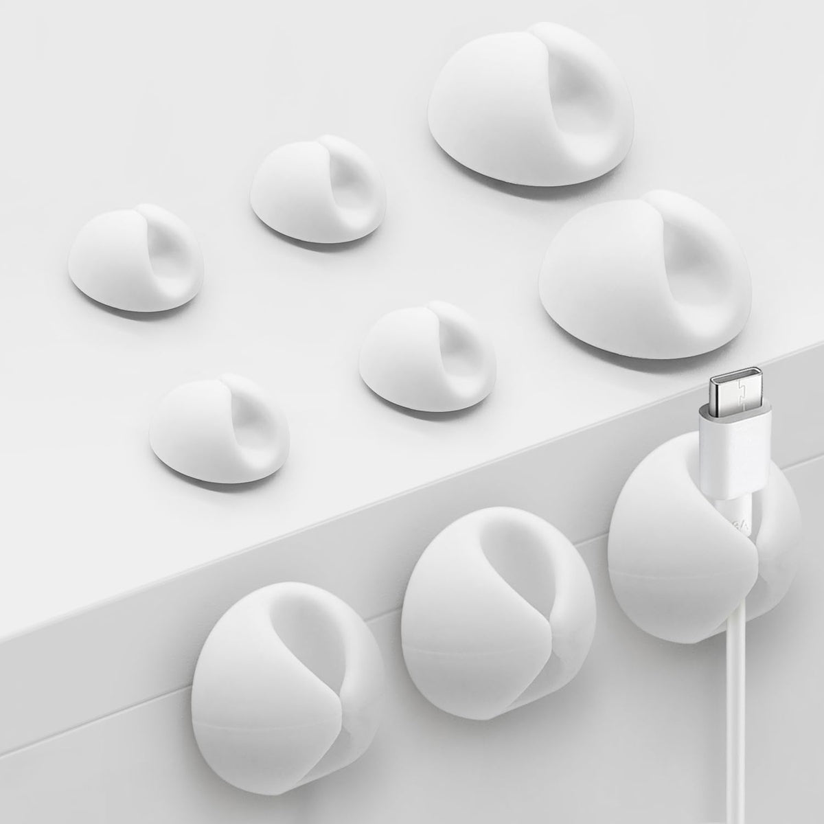 SmiLife Cable Clips, Cord Holder, Wire Holder for Cable Management, 9PCS