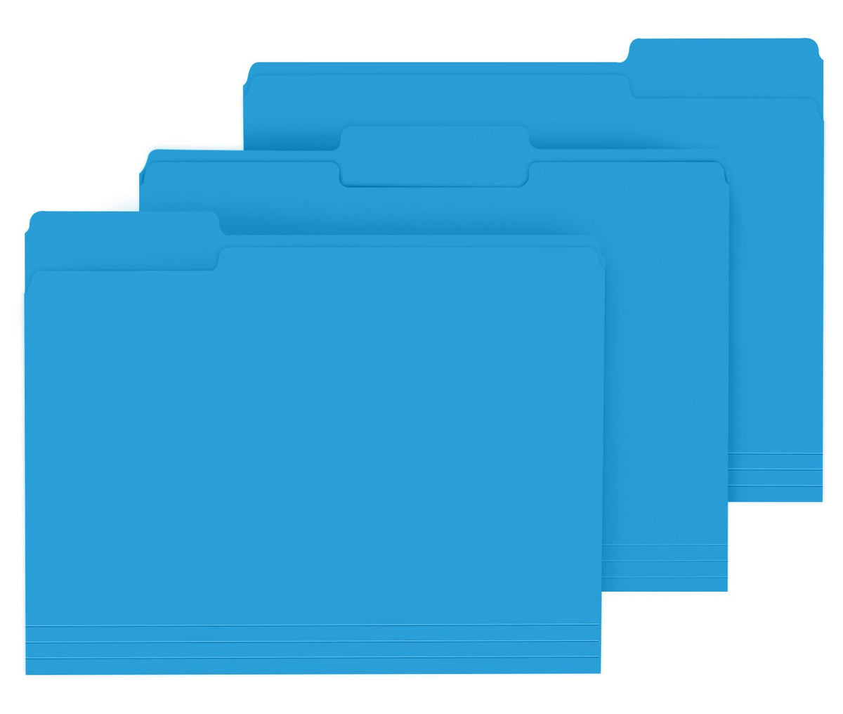 PANDRI Colored File Folders, 120 Pack 1/3 Cut Tab File Folder, 6 Colors