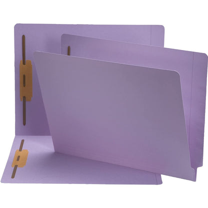 Smead Heavyweight End Tab Fastener File Folder, Shelf-Master® Reinforced Straight-Cut Tab, 2 Fasteners, Letter Size, Manila, 50 per Box (34215)