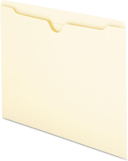 Smead File Jacket, Reinforced Straight-Cut Tab, Flat-No Expansion, Letter Size, Manila, 100 per Box (75500)