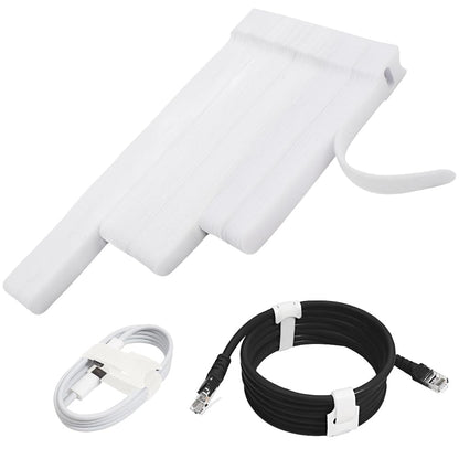 70pcs Cable Ties Reusable Black and White Wire Ties Cable Management Cord Ties Reusable for Electronics Hook and Loop Cable Ties for Computer 4 6 8 Inch