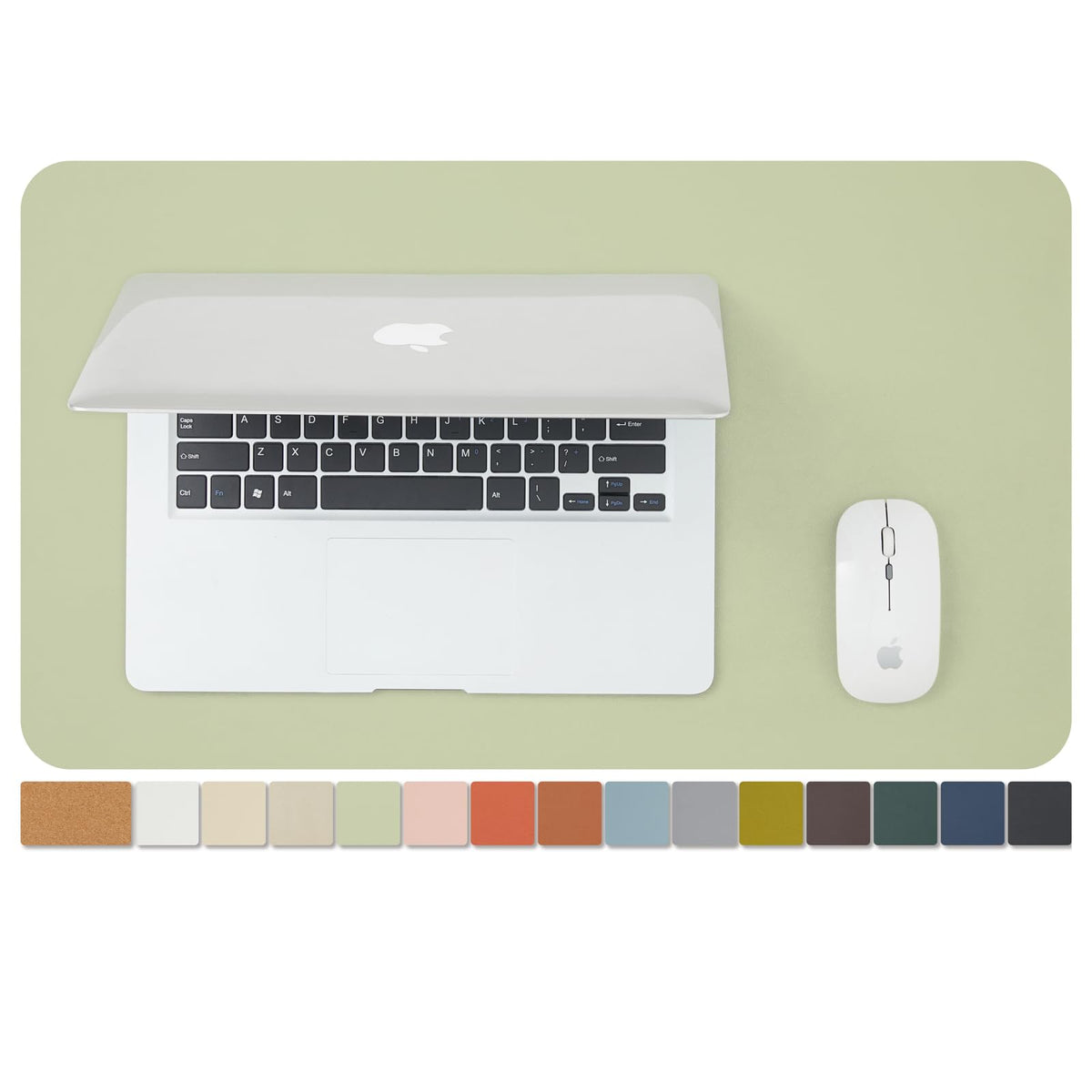 Cork Desk Mat - Dual-Sided Desk Pad for Office and Home - Desk Organization and Accessories - Ideal for Large Mouse Pad and Desk Mats on Top of Desks(Dark Green,90cmx 43cm)