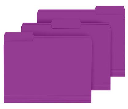 PANDRI Colored File Folders, 120 Pack 1/3 Cut Tab File Folder, 6 Colors