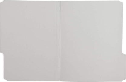 Amazon Basics File Folders for Organization, Letter Size, 1/3 Cut Tab, Gray, 36-Pack