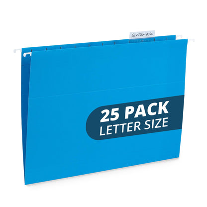 Blue Summit Supplies 25 Hanging File Folders, Letter Size, Black