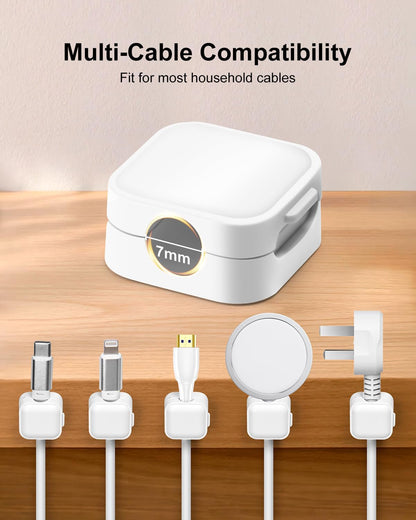 Art3d 8-Pack Magnetic Cable Clips, Cord Organizer, Office Cable Management