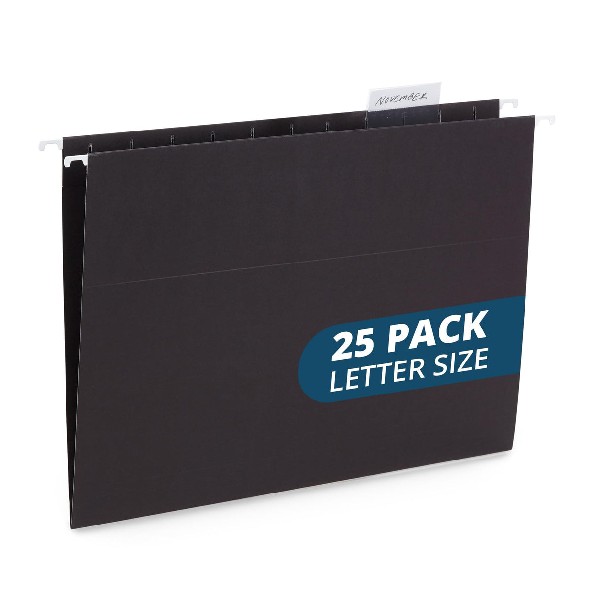 Blue Summit Supplies 25 Hanging File Folders, Letter Size, Black