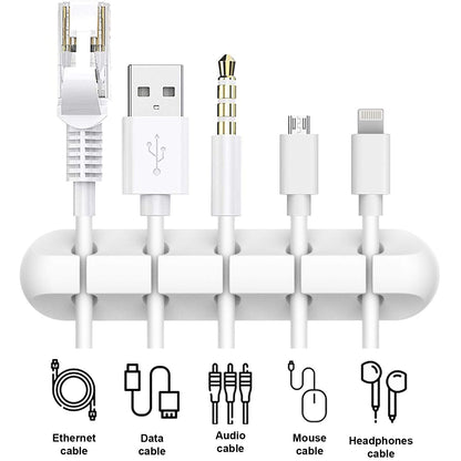 INCHOR Cord Organizer for Desk, White Cable Organizer Cable Clips 2 Pack