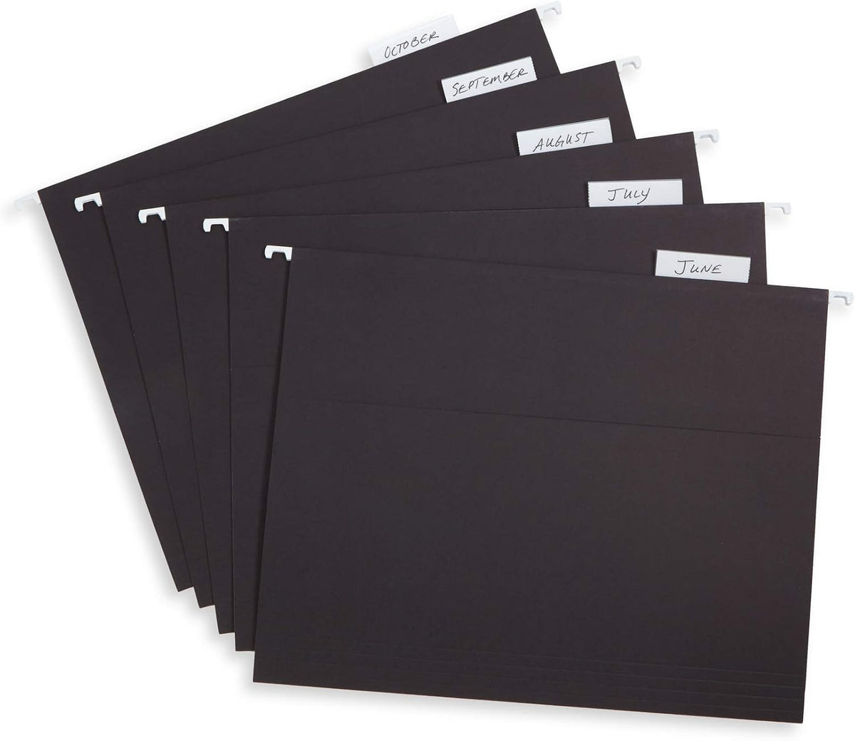 Blue Summit Supplies 25 Hanging File Folders, Letter Size, Black