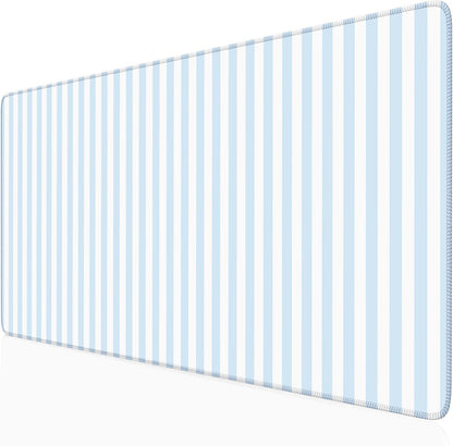 Beige Striped Desk Mat Cute Pastel XXL Large Gaming Mouse Pad Desk Pad Kawaii Aesthetic Home Office Decor Cozy Keyboard Laptop Computer Mat