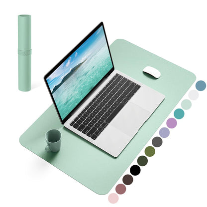 YSAGi Non-Slip Leather Desk Pad, Waterproof Laptop Computer Desk Keyboard Mat, Table Protector Blotter Mat, Large Mouse Pad for Office/Work/Home/Decor(Dark Brown, 31.5" x 15.7")