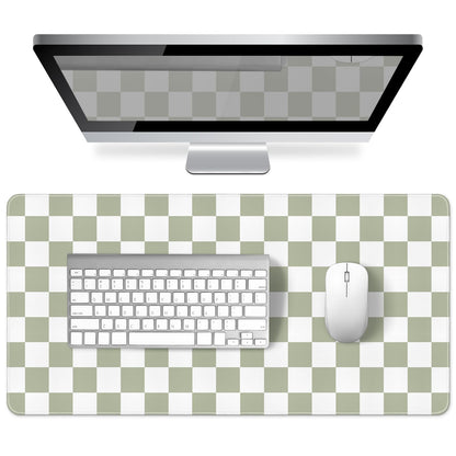 Green Striped Desk Mat Large Mouse Pad Cute Desk Pad Keyboard Computer Mat