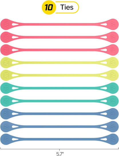 Wrap-It Storage MagnaTies 10pk Magnetic Silicone Ties for Cords