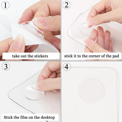Oterri Clear Writing Desk Pad, 23.6’’x13.7” Heat Resistant Waterproof PVC Round Edge Durable Desk Protect Mat, Anti-Static Writing Mat Table Protector