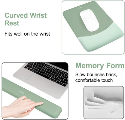 MOSISO Keyboard Mouse Pad Set, Large Gaming Mouse Pad&Keyboard Wrist Rest