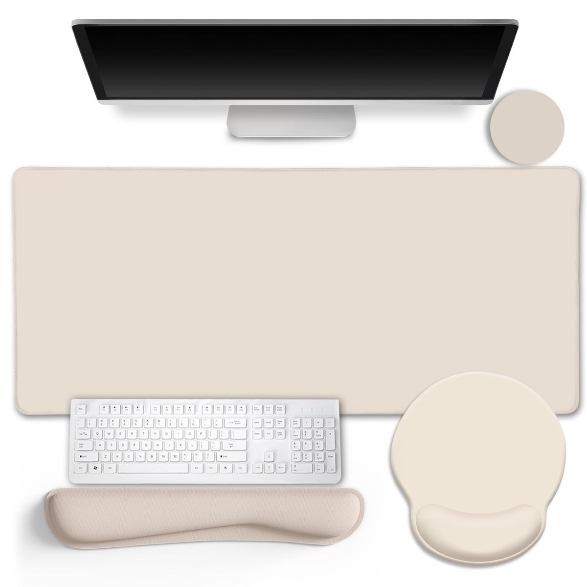 LIMKRIAN Goth Skull Mouse Pad Set Large Desk Mat for Desktop Decor