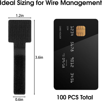 100 Pcs Cable Management Under Desk, Cable Ties, Cord Organizer Straps