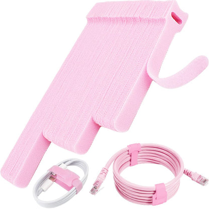70pcs Cable Ties Reusable Black and White Wire Ties Cable Management Cord Ties Reusable for Electronics Hook and Loop Cable Ties for Computer 4 6 8 Inch