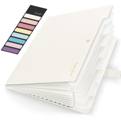 Sooez Accordion File Organizer, Expanding File Folder with Label, 5 Pocket