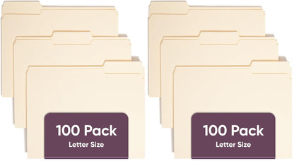 Smead File Folders Letter Sized, 1/3-Cut Tab, Assorted Positions, Letter Size Manila Folders, 200 Per Box