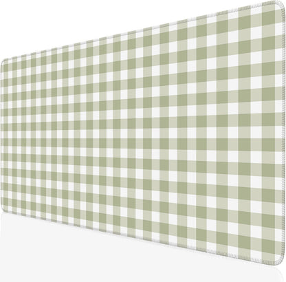 Checkered Desk Mat Cute Pink Pastel XXL Large Mouse Pad Aesthetic Boho Desk Pad with Stitched Edges, Office Decor Keyboard Pad Mouse Mat for Computer