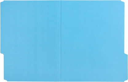 Amazon Basics File Folders for Organization, Letter Size, 1/3 Cut Tab, Sturdy with Tabs for Organizing and Filing, Blue, 36-Pack