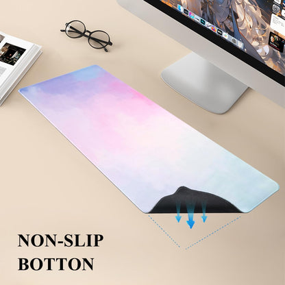 Gaming Desk Mat with Keyboard Wrist Rest Set, 4 in 1 Mouse Pad Set