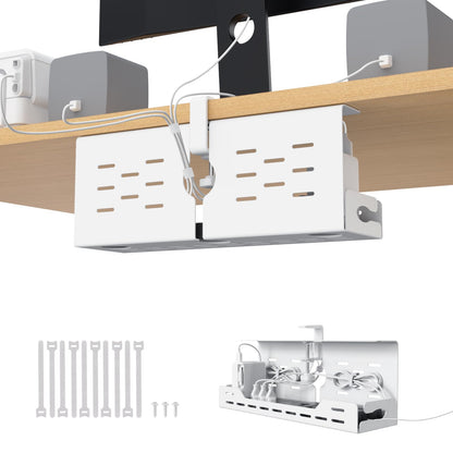 Univivi Under Desk Cable Management Tray, Cable Management, 32 inch, Black