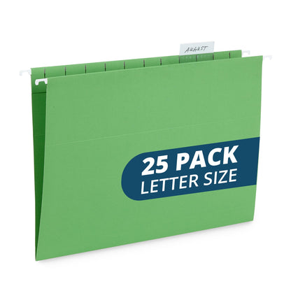 Blue Summit Supplies 25 Hanging File Folders, Letter Size, Black