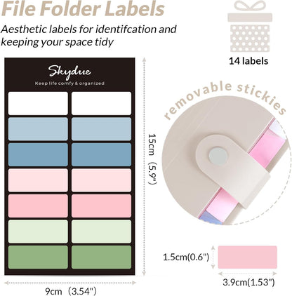 SKYDUE Expanding File Organizer with 8 Pockets, Accordion File Folders with Labels, Portable Document Paper Bill Receipt Organizer, Home College School Office Supplies, Letter Size,Milk Tea Brow