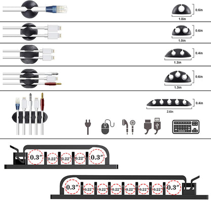 311Pcs Cable Management Organizer Kit 4 Cable Sleeve Split