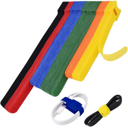 70pcs Cable Ties Reusable Black and White Wire Ties Cable Management Cord Ties Reusable for Electronics Hook and Loop Cable Ties for Computer 4 6 8 Inch