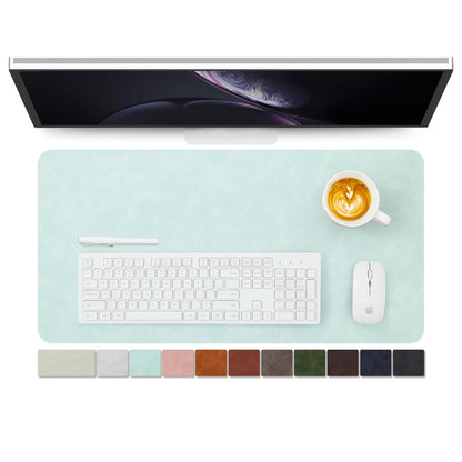 Distressed Leather Desk Mat - Non-Slip PU Desk Pad for Office and Home - Desk Organization and Accessories - Ideal for Large Mouse Pad and Desk Mats on Top of Desks(Tan,31.5"x 15.7")