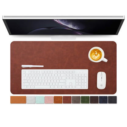Distressed Leather Desk Mat - Non-Slip PU Desk Pad for Office and Home - Desk Organization and Accessories - Ideal for Large Mouse Pad and Desk Mats on Top of Desks(Tan,31.5"x 15.7")
