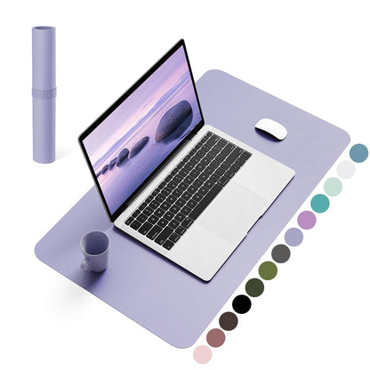 YSAGi Non-Slip Leather Desk Pad, Waterproof Laptop Computer Desk Keyboard Mat, Table Protector Blotter Mat, Large Mouse Pad for Office/Work/Home/Decor(Dark Brown, 31.5" x 15.7")