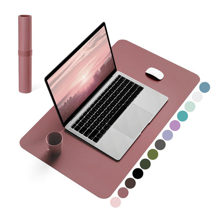 YSAGi Non-Slip Leather Desk Pad, Waterproof Laptop Computer Desk Keyboard Mat, Table Protector Blotter Mat, Large Mouse Pad for Office/Work/Home/Decor(Dark Brown, 31.5" x 15.7")