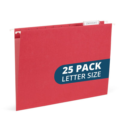 Blue Summit Supplies 25 Hanging File Folders, Letter Size, Black