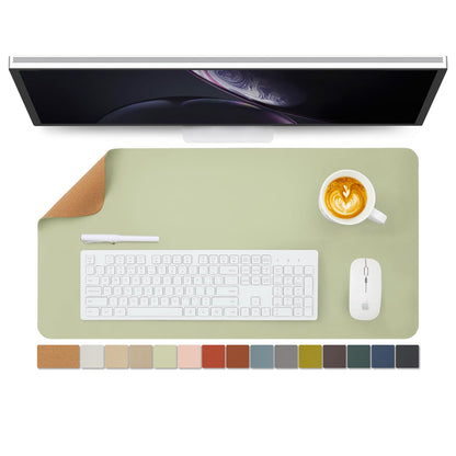 Cork Desk Mat - Dual-Sided Desk Pad for Office and Home - Desk Organization and Accessories - Ideal for Large Mouse Pad and Desk Mats on Top of Desks(Dark Green,90cmx 43cm)