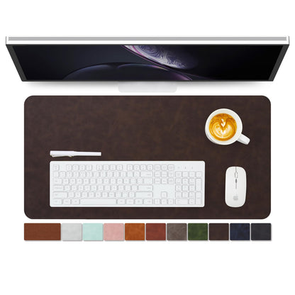 Distressed Leather Desk Mat - Non-Slip PU Desk Pad for Office and Home - Desk Organization and Accessories - Ideal for Large Mouse Pad and Desk Mats on Top of Desks(Tan,31.5"x 15.7")