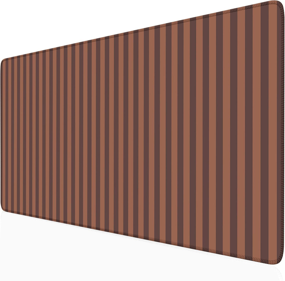 Beige Striped Desk Mat Cute Pastel XXL Large Gaming Mouse Pad Desk Pad Kawaii Aesthetic Home Office Decor Cozy Keyboard Laptop Computer Mat