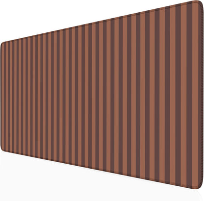 Beige Striped Desk Mat Cute Pastel XXL Large Gaming Mouse Pad Desk Pad Kawaii Aesthetic Home Office Decor Cozy Keyboard Laptop Computer Mat