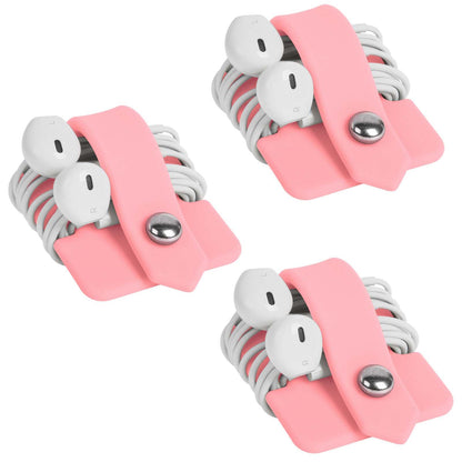Headphone Case Cord Organizer Earbuds Holder Earphones Case Wrap Winder Headset Keeper Cord Manager Cable Organizer Black