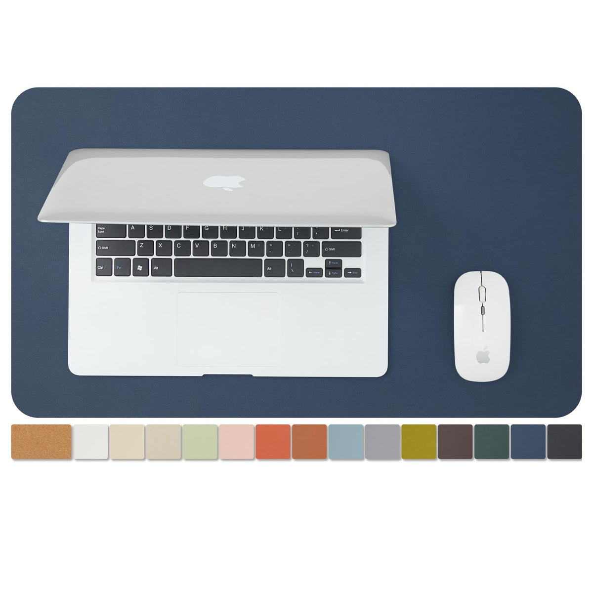 Cork Desk Mat - Dual-Sided Desk Pad for Office and Home - Desk Organization and Accessories - Ideal for Large Mouse Pad and Desk Mats on Top of Desks(Dark Green,90cmx 43cm)