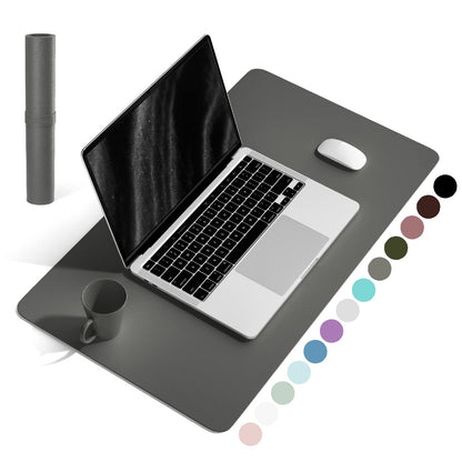 YSAGi Non-Slip Leather Desk Pad, Waterproof Laptop Computer Desk Keyboard Mat, Table Protector Blotter Mat, Large Mouse Pad for Office/Work/Home/Decor(Dark Brown, 31.5" x 15.7")