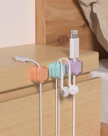 Magnetic Cable Clips, Cute Desk Charger Cord Holder