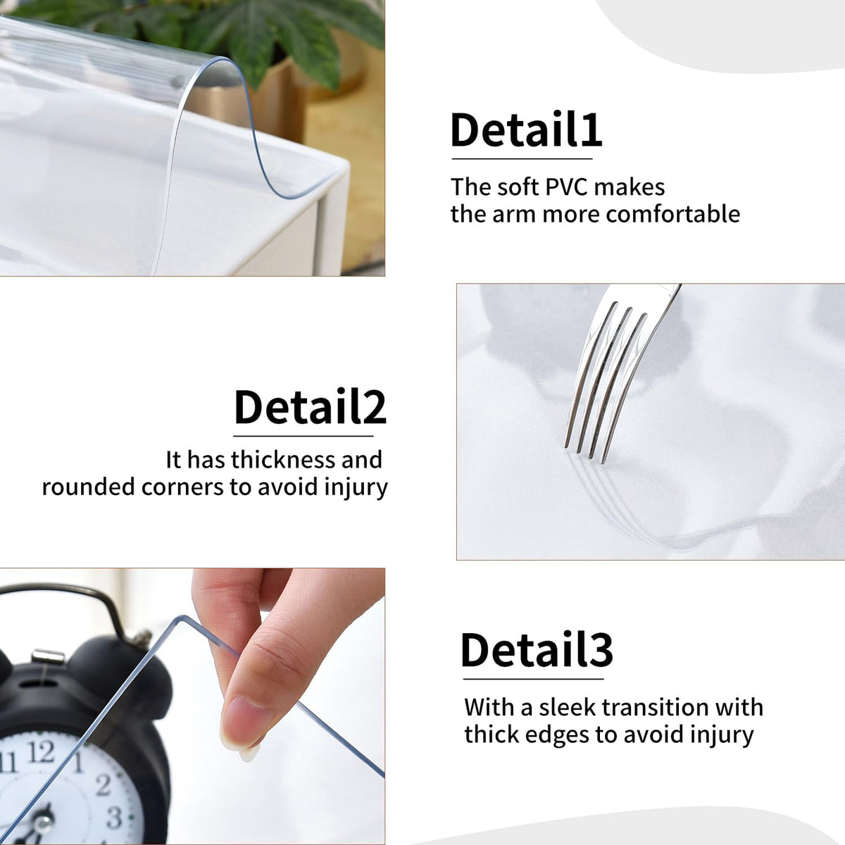 Clear Desk Mat, Non-Slip PVC Desk Protector Mat (35.4"*16.9")