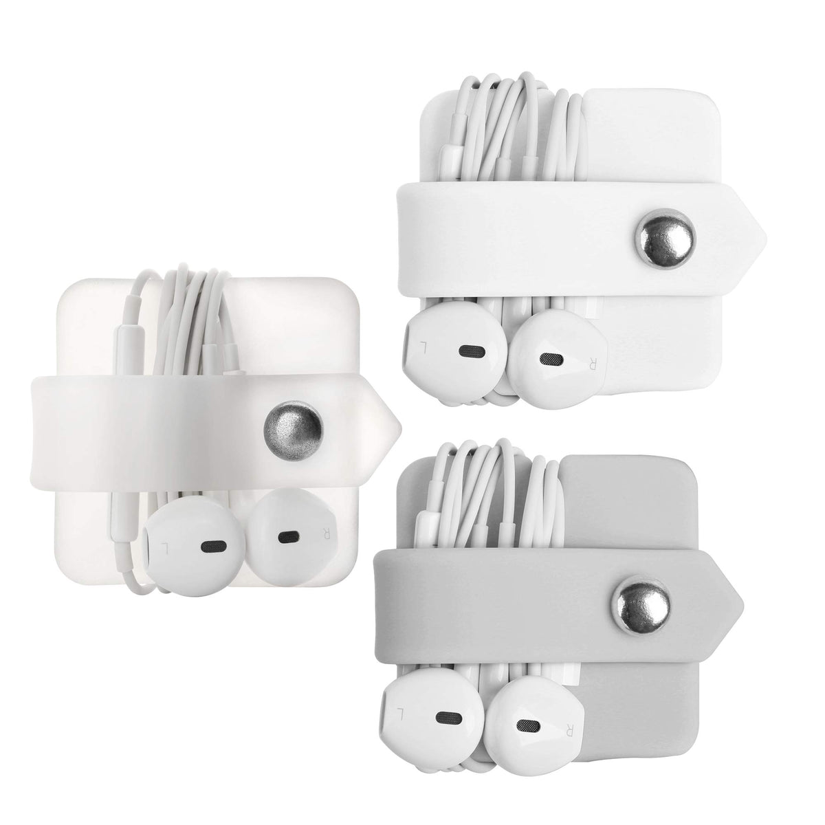 Headphone Case Cord Organizer Earbuds Holder Earphones Case Wrap Winder Headset Keeper Cord Manager Cable Organizer Black