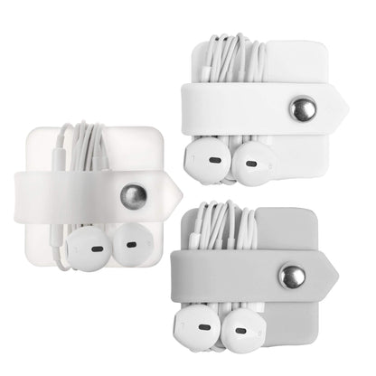Headphone Case Cord Organizer Earbuds Holder Earphones Case Wrap Winder Headset Keeper Cord Manager Cable Organizer Black